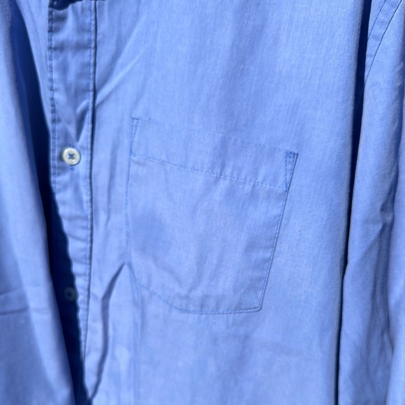 Vasanti Blue Button-Up Dress Shirt 16.5 Neck well-loved condition - Picture 3 of 7